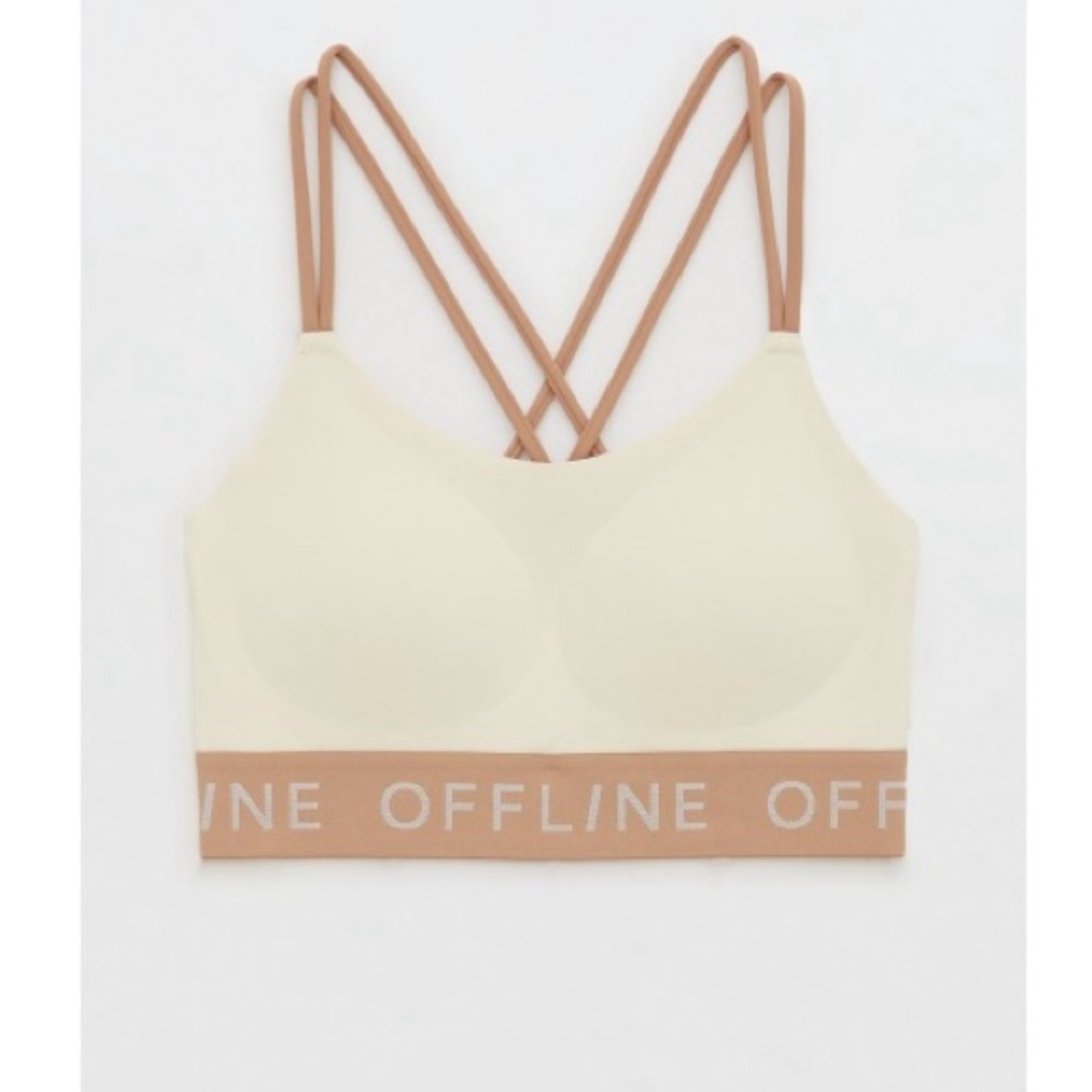 Offline by Aerie Strappy Logo Sports Bra